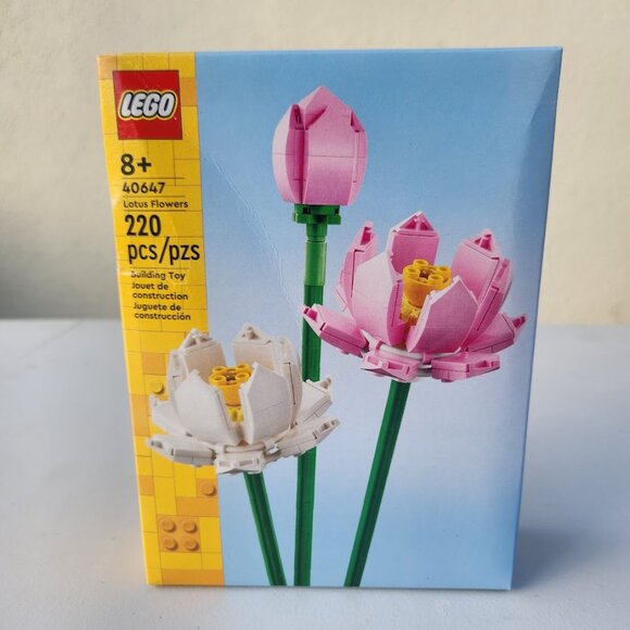 NEW LEGO Lotus Flower Decor Display Bouquet 40647 Stocking Stuffer Christmas Gif - Picture 8 of 10